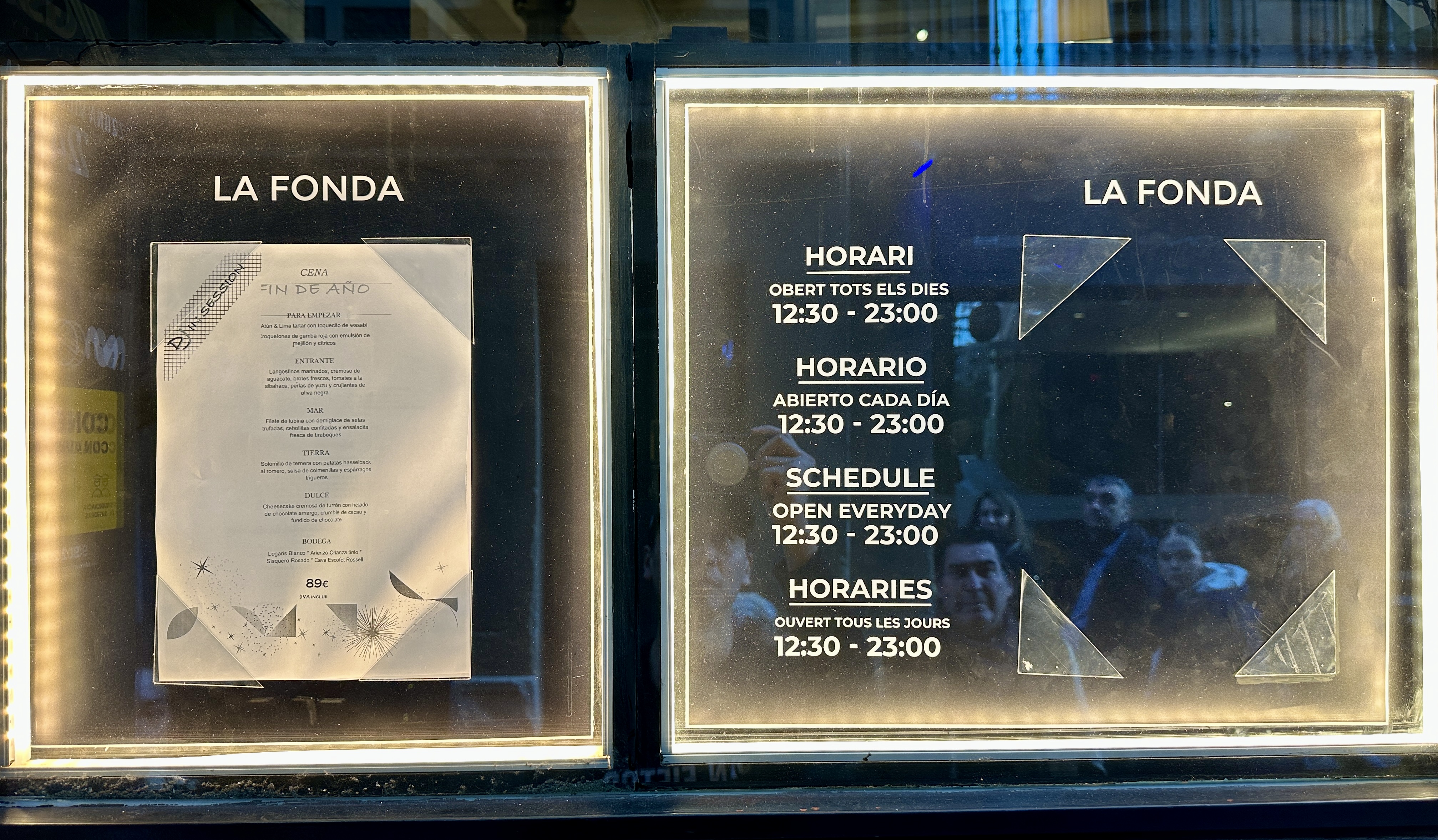 La fonda menu