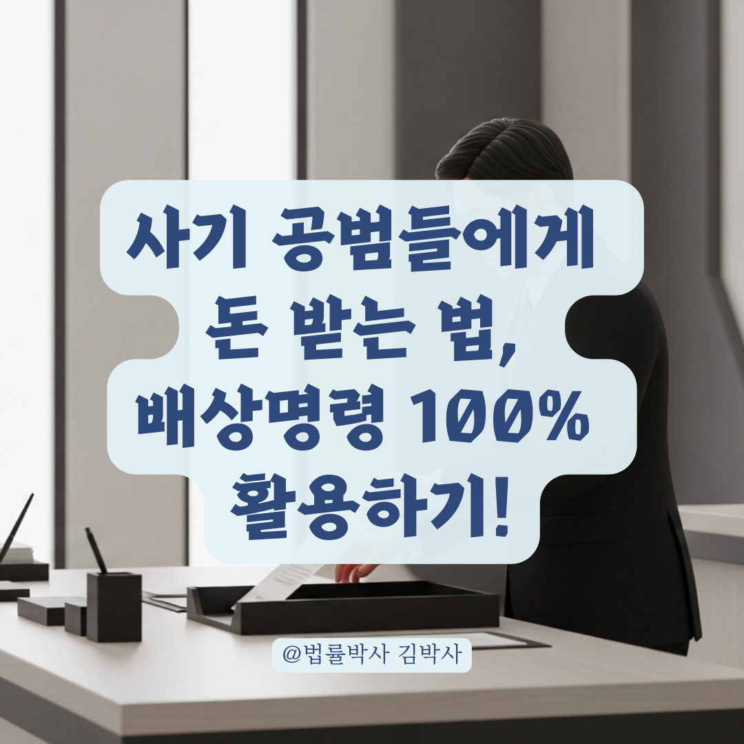 여러 명에게 사기당했을 때 배상명령 신청 시점과 대상자 선정법 정리!