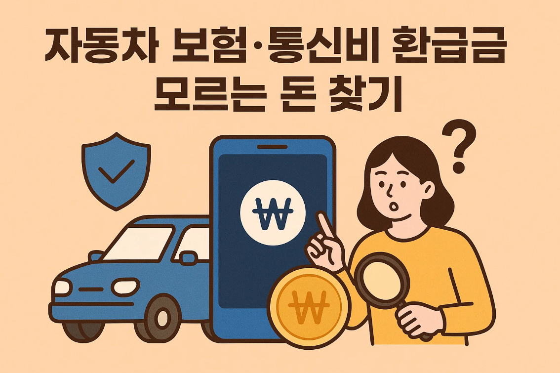자동차 보험·통신비 환급금 모르는 돈 찾기
