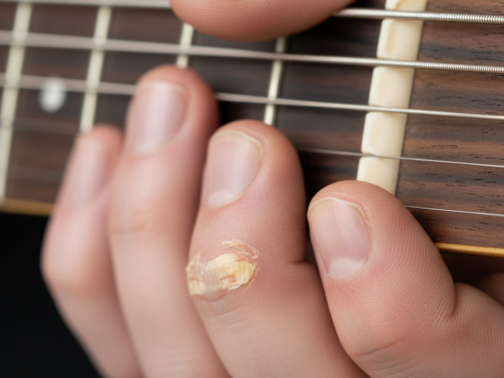 기타 치는 손가락의 굳은 살