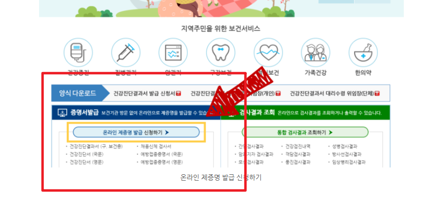보건증 발급