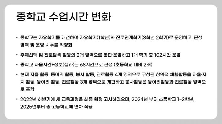 2022 개정 교육과정