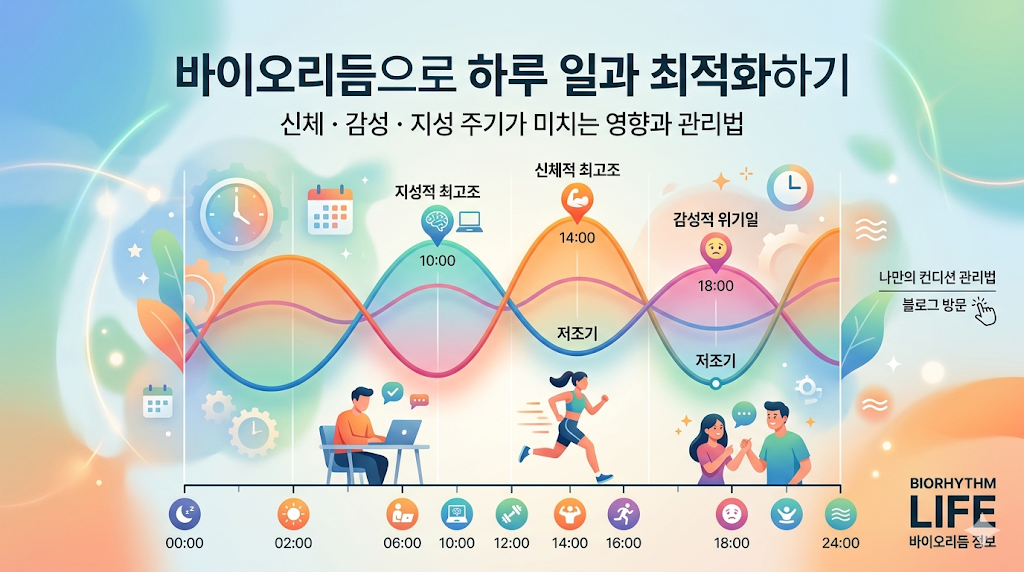 바이오리듬 하루 일과 영향, 일상 최적화 관리 방법