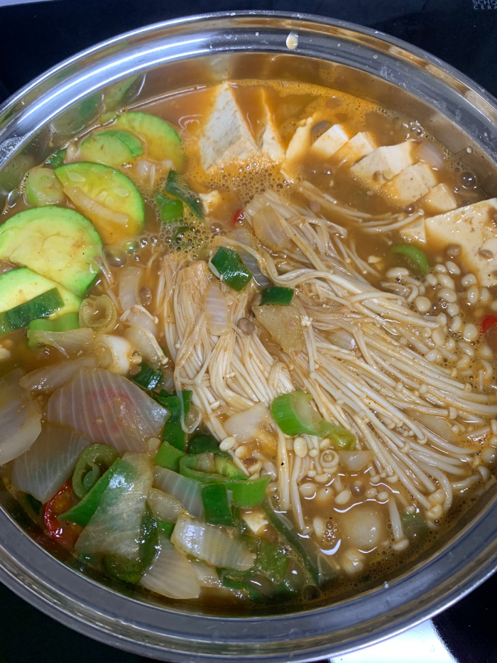 피코크 영월식 청국장 밀키트 완성 사진