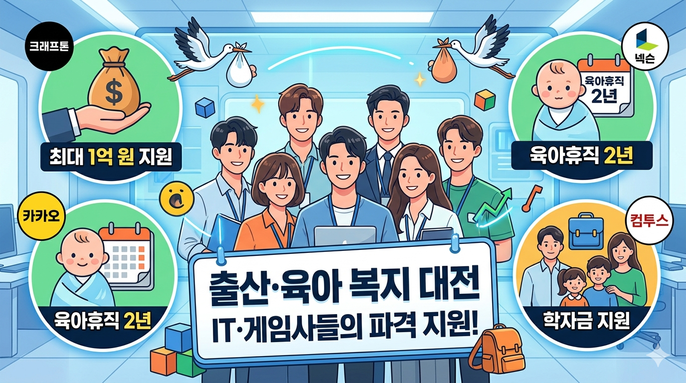 출산하면 1억 원 준다 IT&middot;게임 기업들이 육아 복지에 진심인 이유