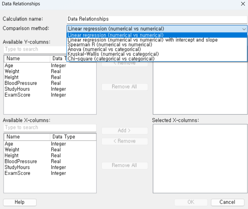 spotfire data relationship