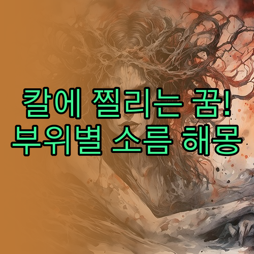 누군가에게 칼로 찔리는 꿈 해몽 부위..