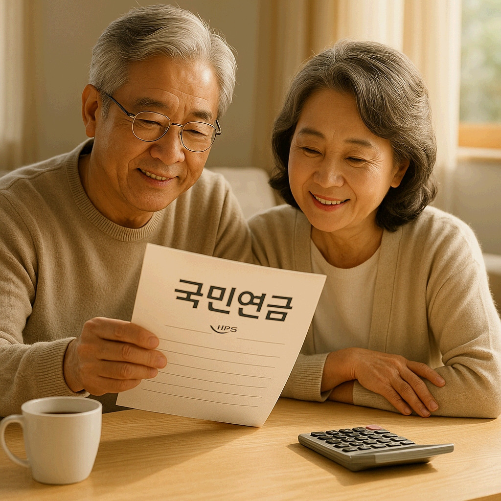 60세 이후 임의계속가입으로 노후연금을 준비하는 부부의 모습