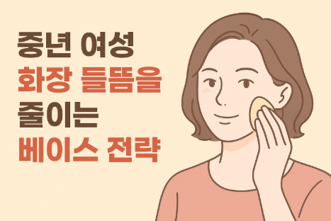 중년 여성의 화장 베이스 전략