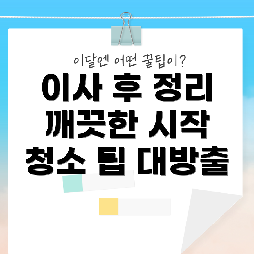이사 청소 견적