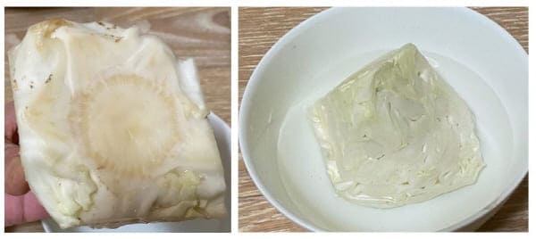 양배추-물에담그기