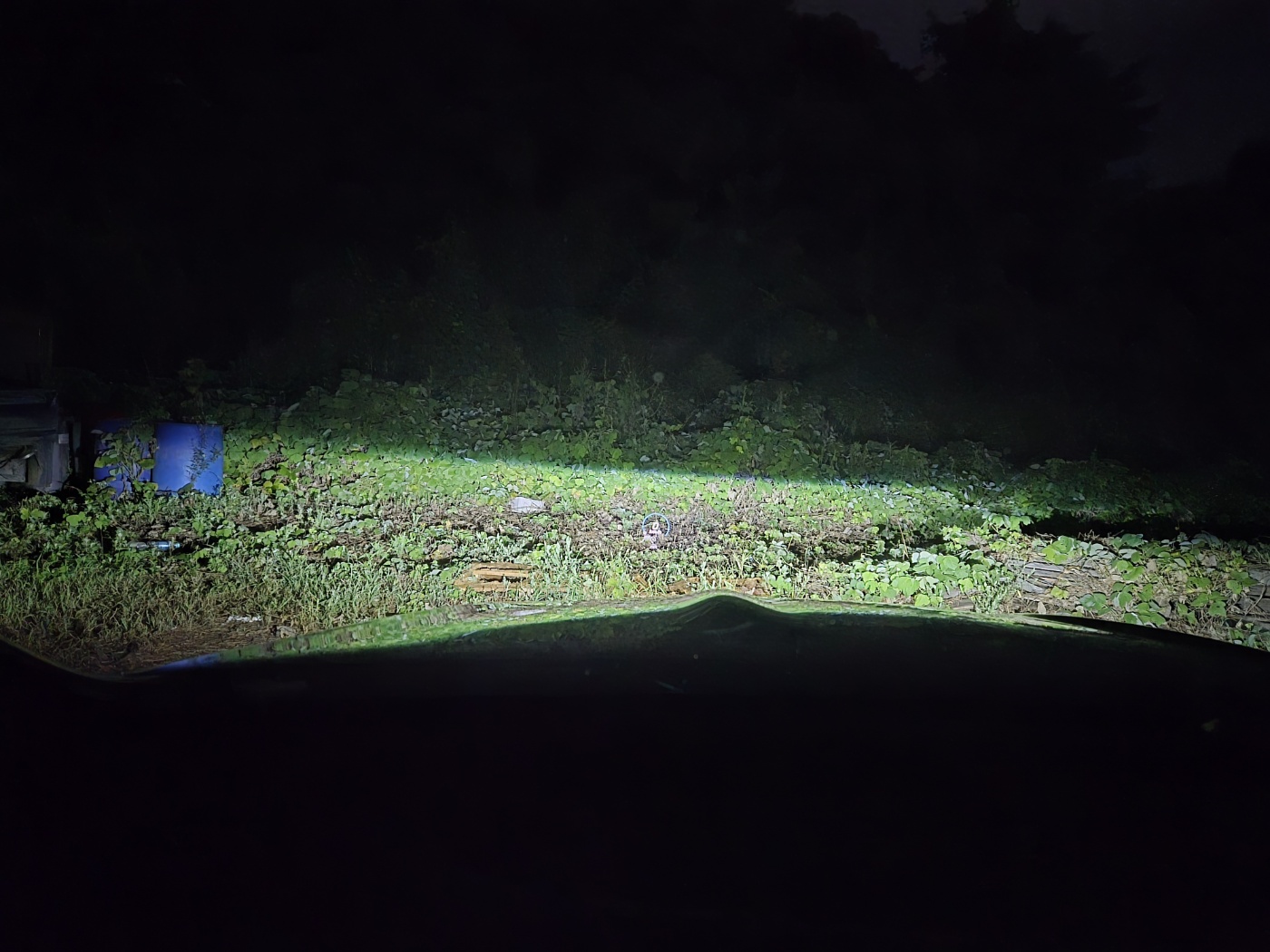 오토상태 점등시 어두운환경에서 조명이 보이는 모습