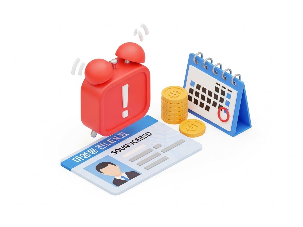 운전면허증 갱신기간 초과 과태료