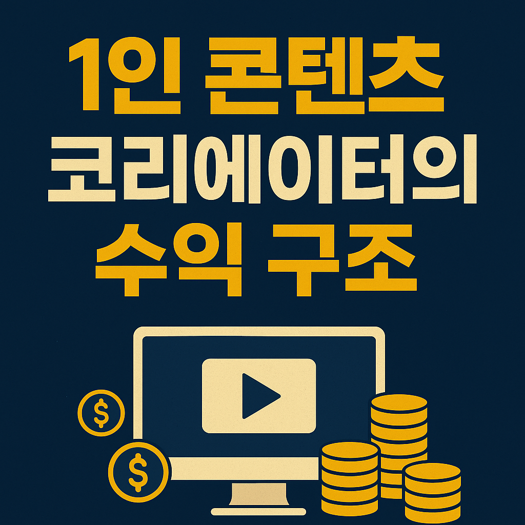1인 콘텐츠 크리에이터의 수익 구조