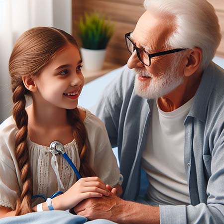 할아버지-손녀-대화