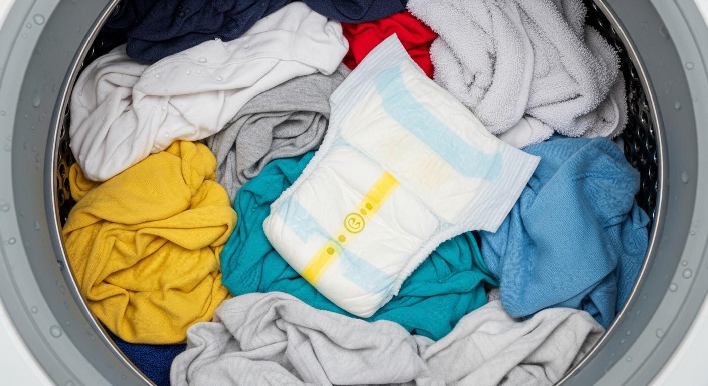 기저귀넣고 세탁기