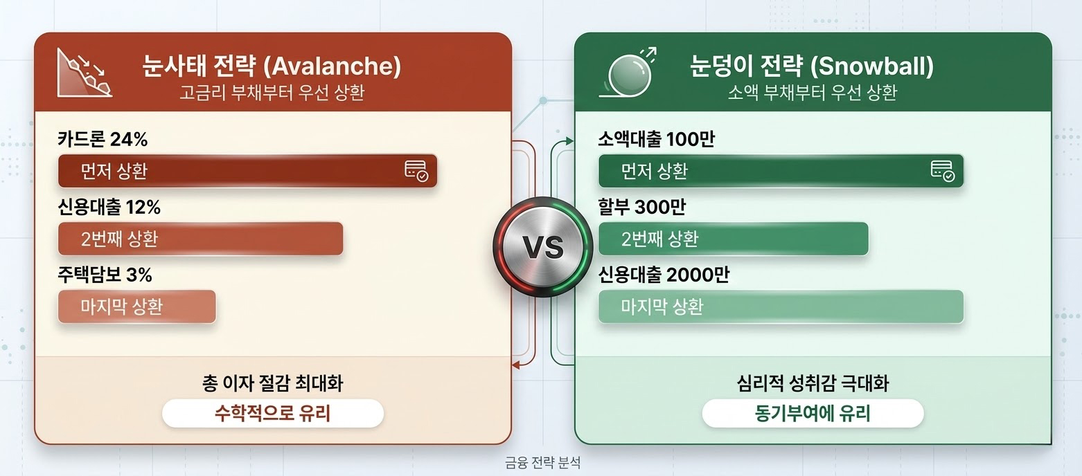 눈사태 전략 vs 눈덩이 전략