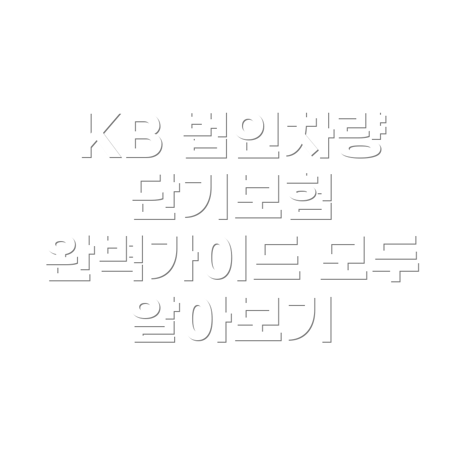 KB 법인차량 보험