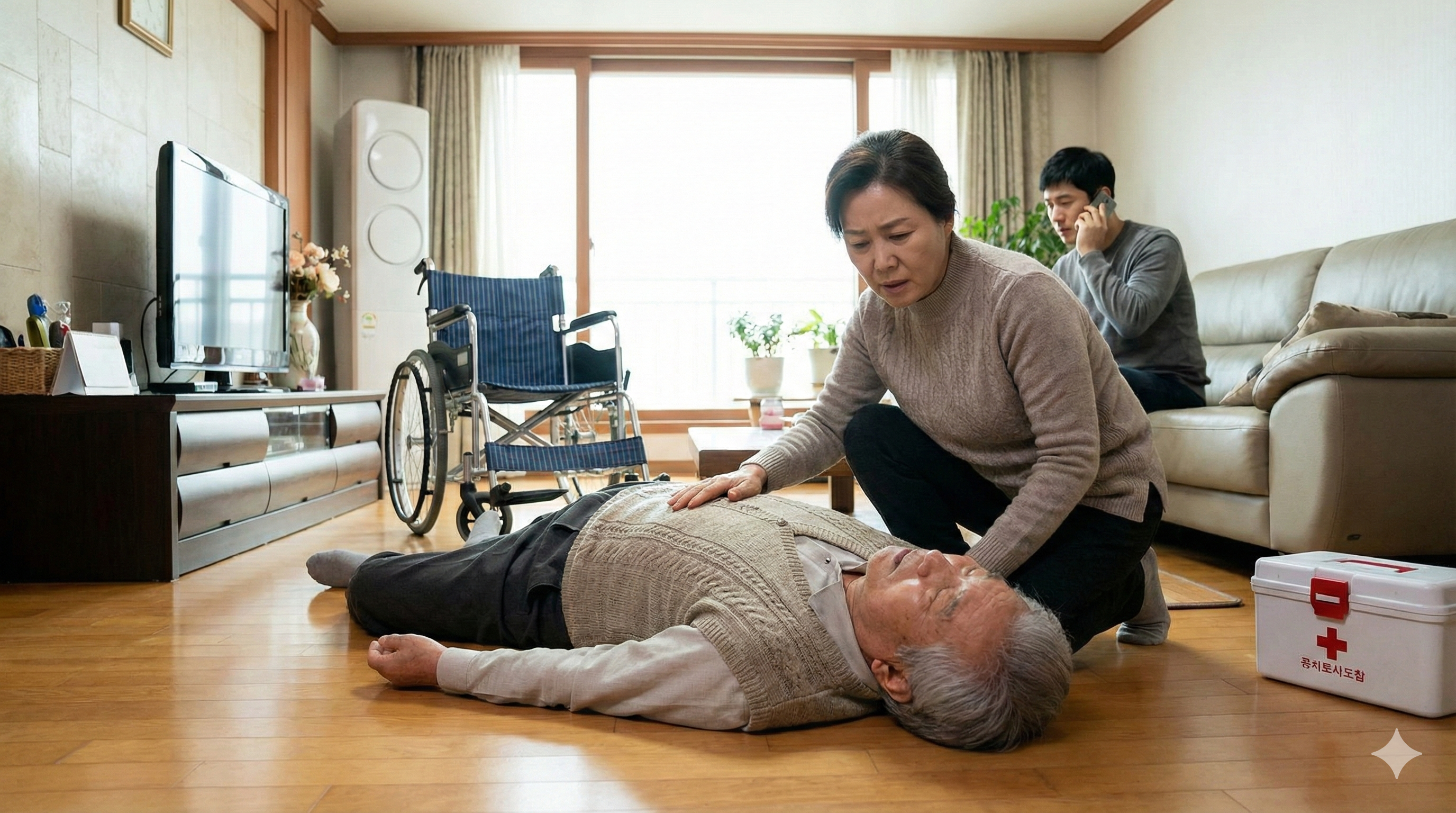 심정지 의심 시 가장 먼저 해야 할 반응 확인 동작