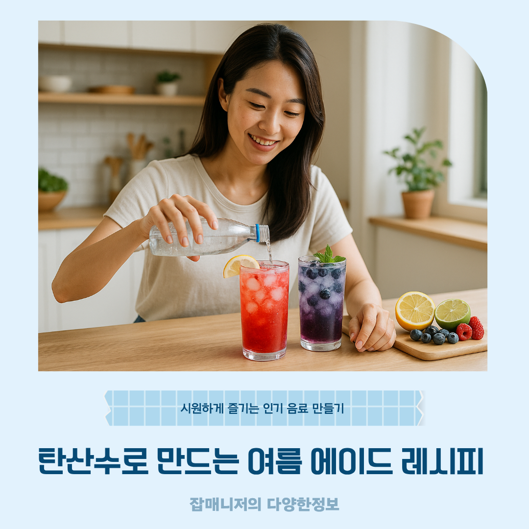 탄산수로 만드는 여름 에이드 레시피 시원하게 즐기는 인기 음료 만들기
