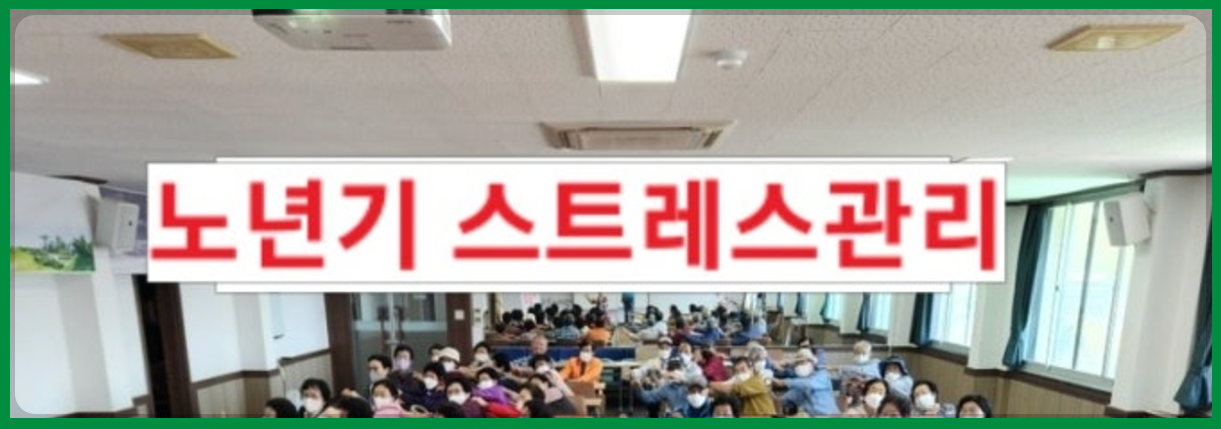 노년기 스트레스 관리