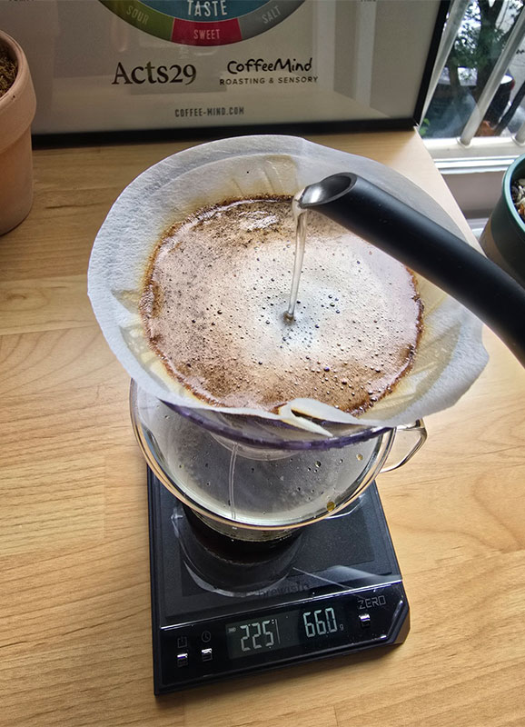 물줄기는 일정하게 하기