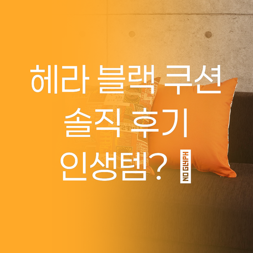 헤라 블랙 쿠션 솔직 후기 인생템 o