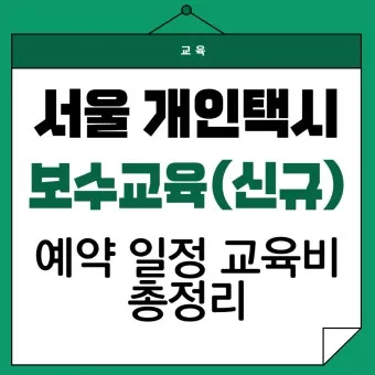 개인택시 시작 비용은 얼마나 들까요 면허차량보험료 등 상세 비용으로 예산계획_7