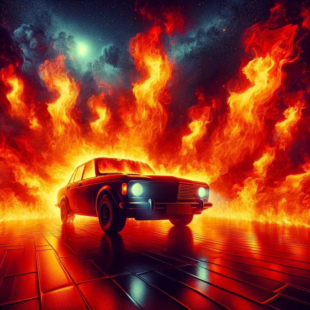 차에 불나는 꿈 해몽