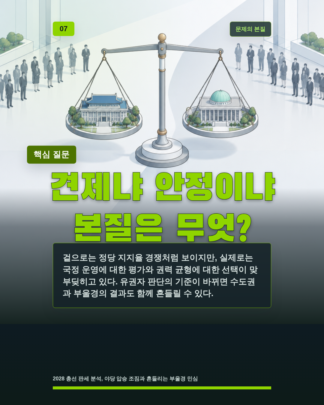 견제냐 안정이냐 본질은 무엇?