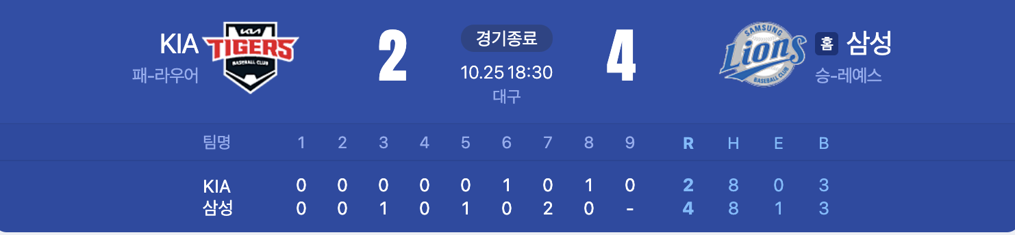 한국시리즈 3차전 하이라이트