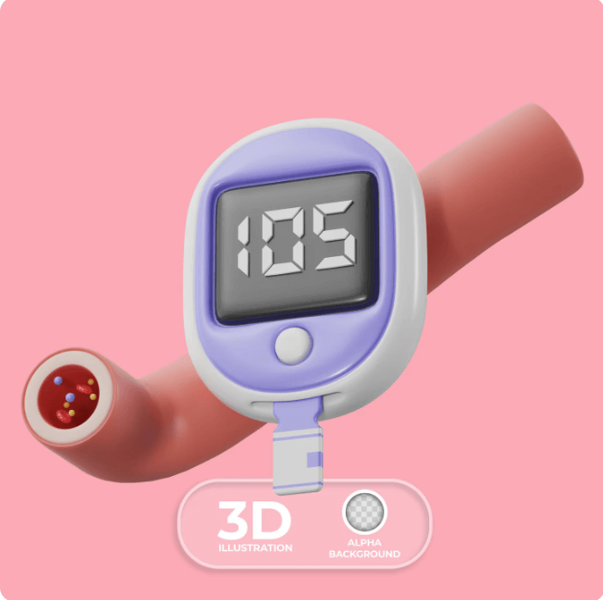 당뇨병 환장의 혈당 관리 중요성을 알리는 포스터