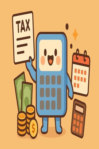 개인 소득 신고 상황을 표현한 일러스트