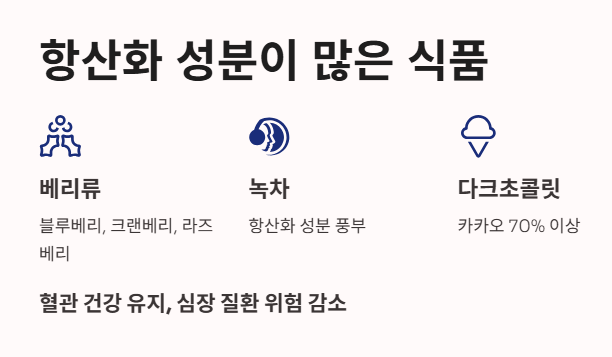 항산화 성분이 많은 식품