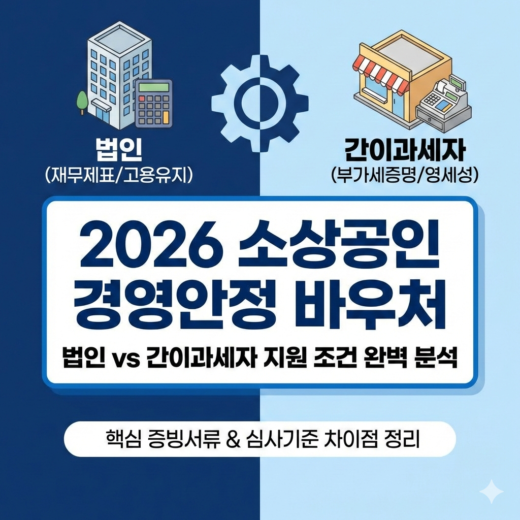2026 법인 및 간이과세자 소상공인 경영안정 바우처 지원 조건 완벽 분석