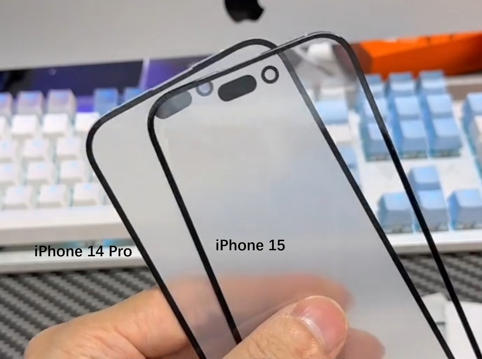 iPhone 14 pro and 15 bezels