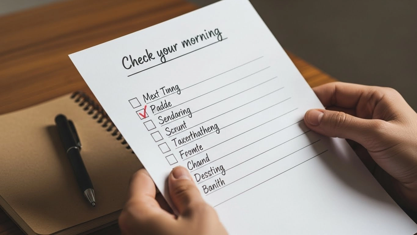 이런 아침 느낌, 몇 개나 해당되나요 밤 식사 여운 체크