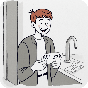 국세환급금 받고 좋아하는 이미지