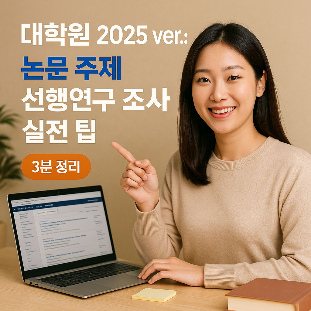 대학원 2025 ver. 논문 주제 선정·선행연구 조사 실전 팁