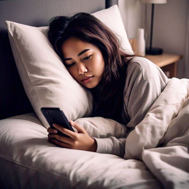 스마트폰 사용하는 여성