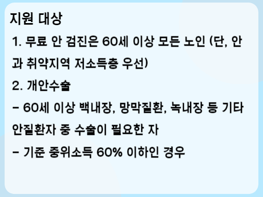 2023 노인실명예방사업 지원 대상