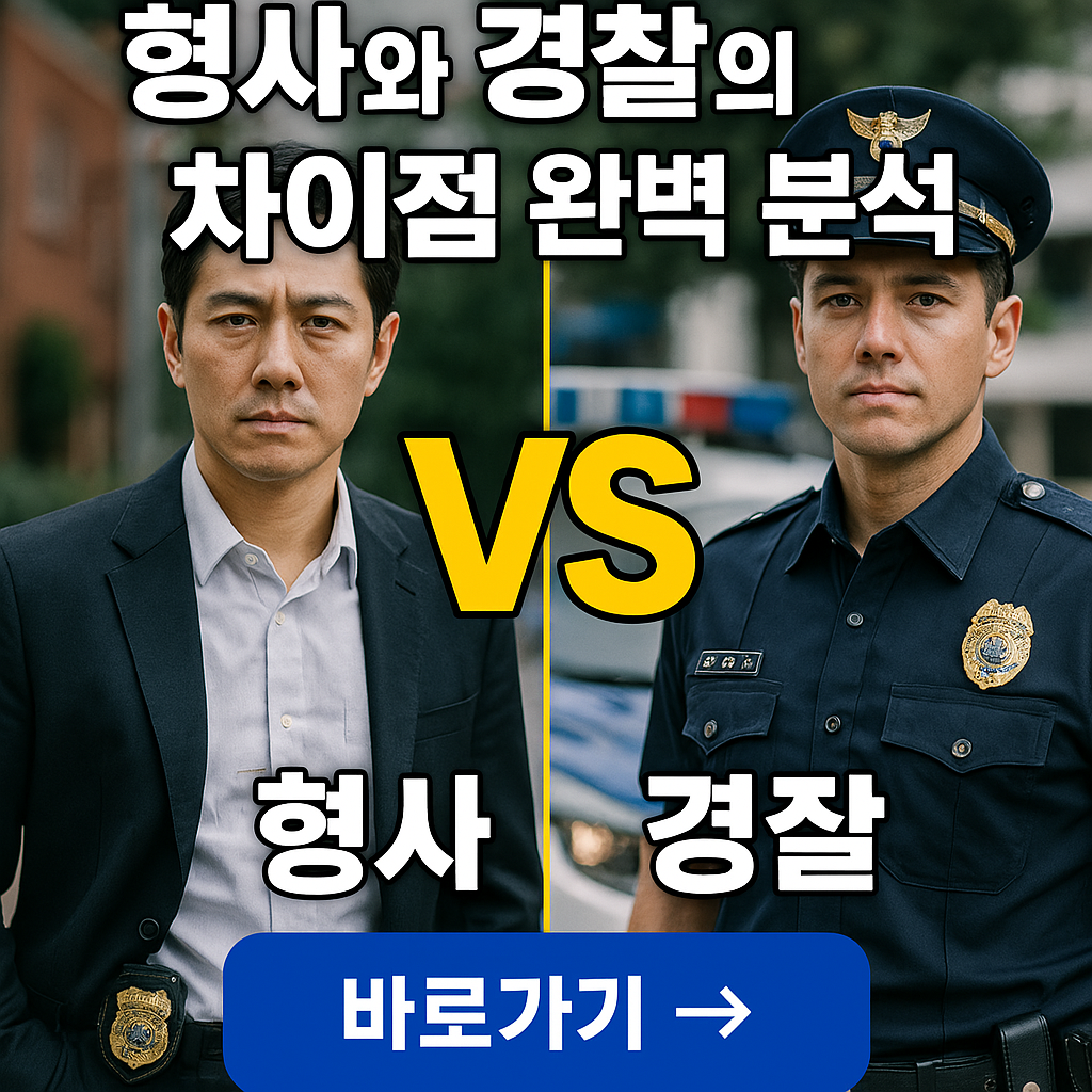 형사와 경찰의 차이점