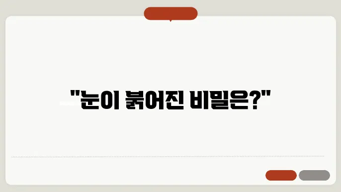 눈 충혈 통계 및 연구 결과