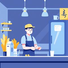 카페를 운영중인 소상공인