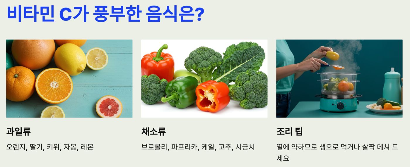 비타민 C가 풍부한 음식은?