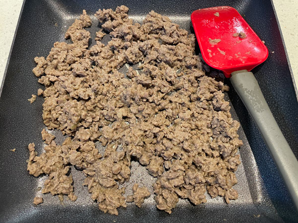 떡국 고명 준비 - 소고기 소보로