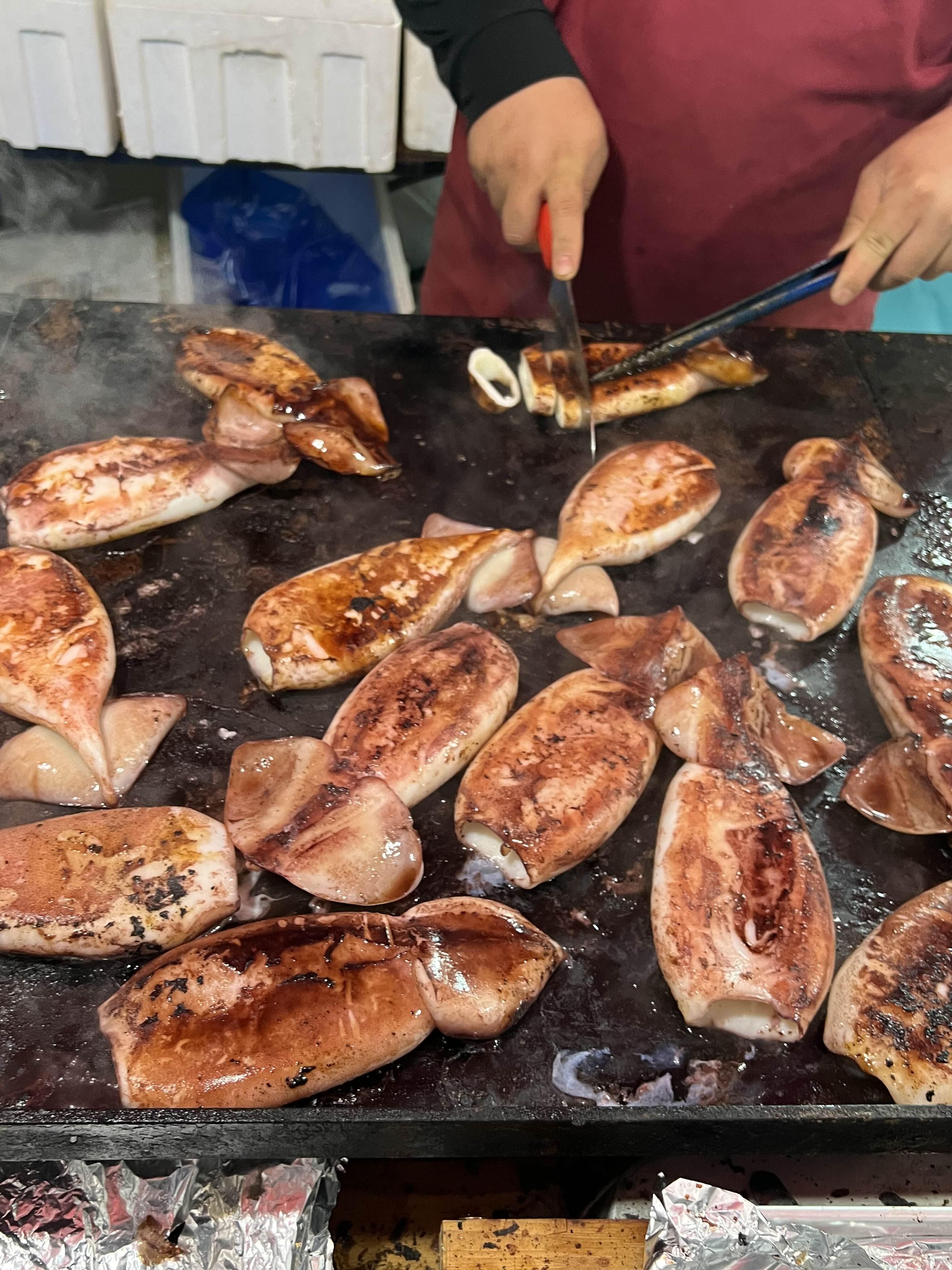 일본 축제 먹거리 추천 통오징어 구이