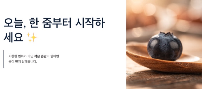 블루베리 한줌으로 시작