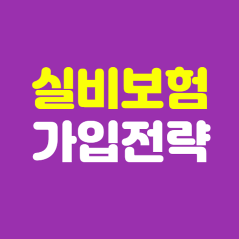 실비보험 가입 전략 및 청구 서류