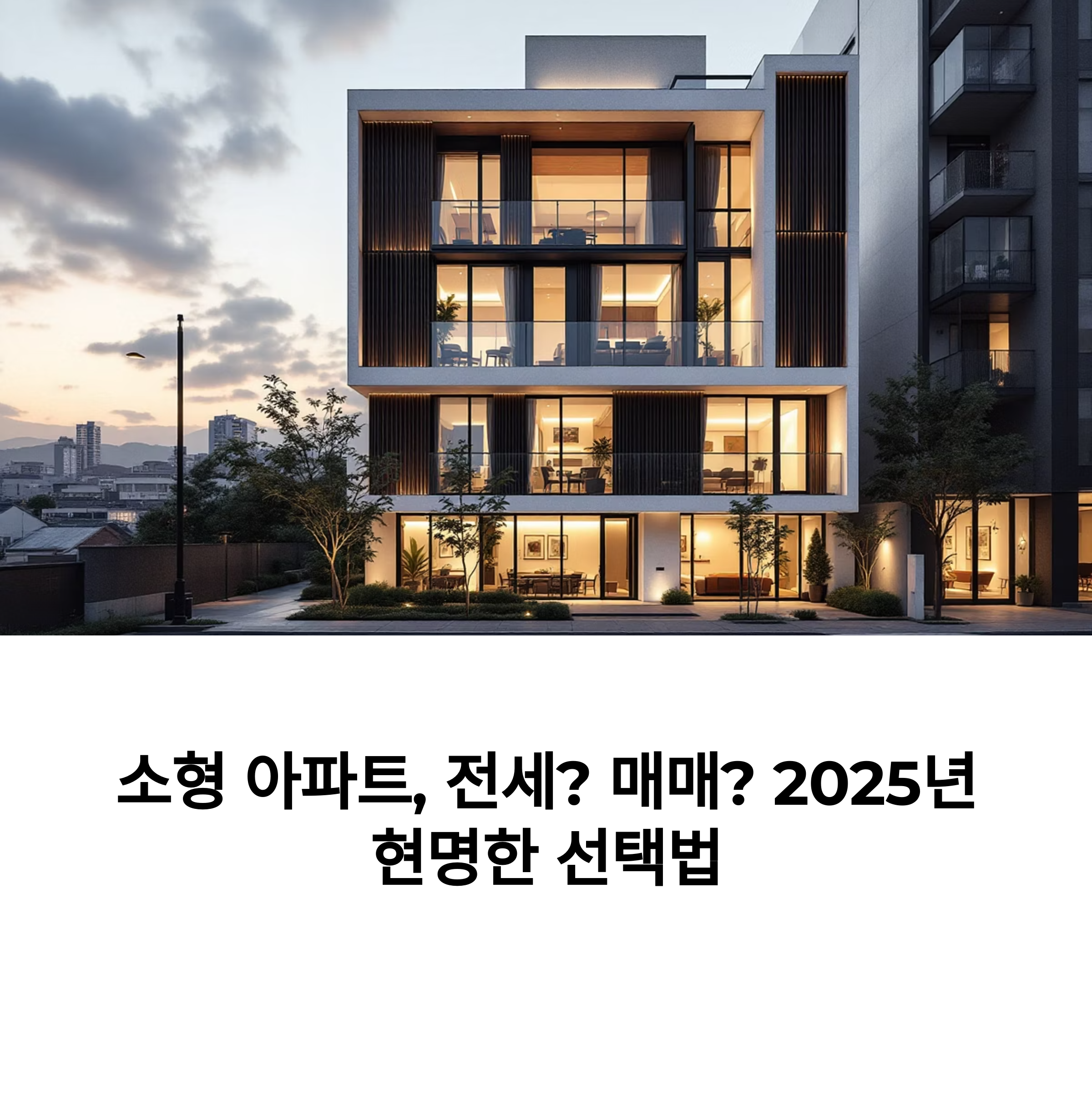 소형 아파트 전세 vs 매매